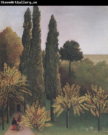 Henri Rousseau Landscape in Buttes-Chaumont